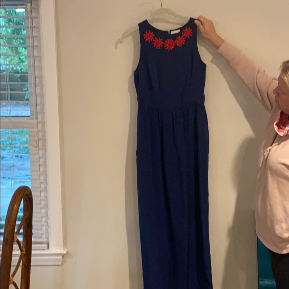 Blue jeweled dress